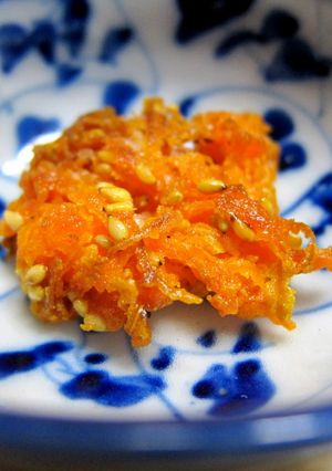 みかんの白い筋のピリ辛かき揚げ-レシピのメイン写真