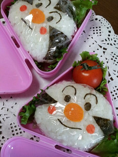 キャラ弁 おむすびまん&こむすびまん-レシピのメイン写真