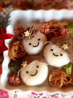 キャラ弁やクリスマス*肉巻き風おにぎり*-レシピのメイン写真