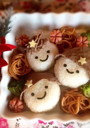 キャラ弁やクリスマス＊肉巻き風おにぎり＊-レシピのメイン写真