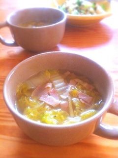 白菜とベーコンの生姜とろみスープ-レシピのメイン写真