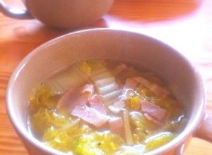 白菜とベーコンの生姜とろみスープ-レシピのメイン写真