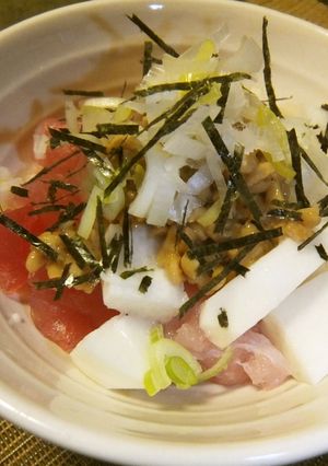 焼肉のタレで☆マグロ納豆with長いも-レシピのメイン写真