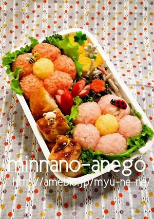 ＊キャラ弁＊お花ちゃんおにぎり-レシピのメイン写真