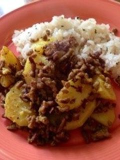 じゃがいもとひき肉のカレー炒め-レシピのメイン写真