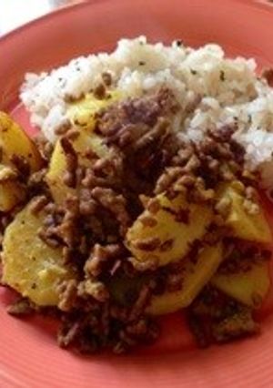 じゃがいもとひき肉のカレー炒め-レシピのメイン写真