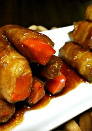 簡単♪ニンジンと長いもの豚肉ロール-レシピのメイン写真