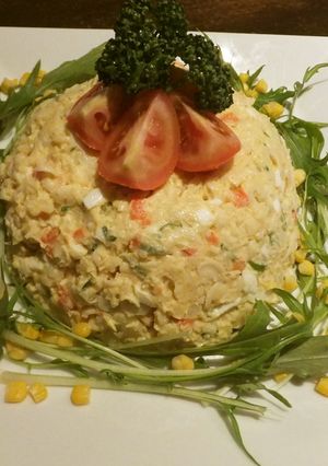 ポテトサラダのデコレーションケーキ風-レシピのメイン写真