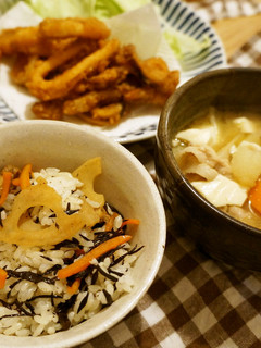 ひじきとレンコンのまぜご飯-レシピのメイン写真