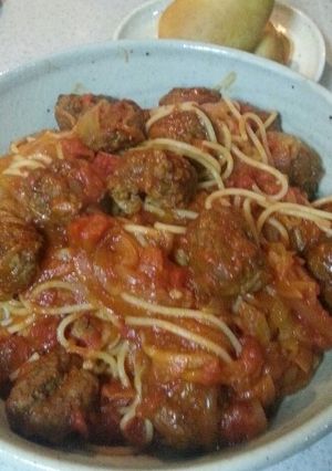 ミートボールのトマトソースパスタ-レシピのメイン写真