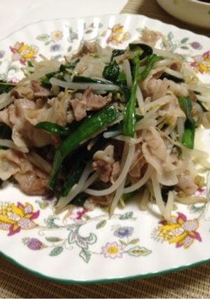 豚肉とニラもやし炒め-レシピのメイン写真