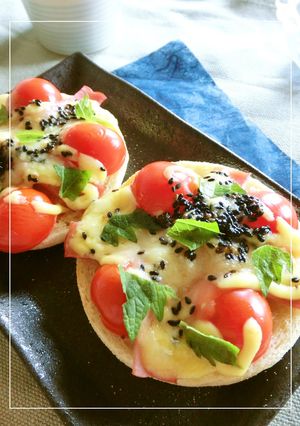 トマト×ベーコン×大葉のトースト-レシピのメイン写真