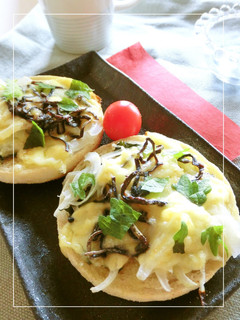 玉葱×大葉×塩昆布×レモンのトースト-レシピのメイン写真