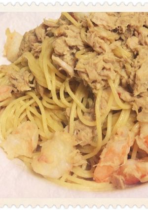 簡単♥ツナとえびの和風パスタ-レシピのメイン写真