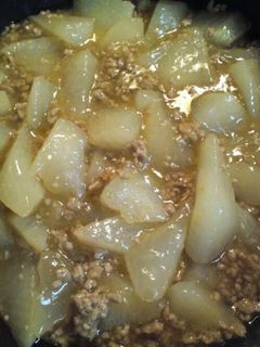 大根と豚挽き肉の炒め煮♪~あんかけ風~-レシピのメイン写真