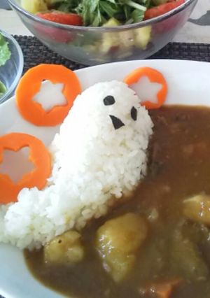 ハロウィン☆おばけカレー-レシピのメイン写真
