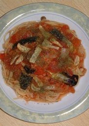 ツナとナスのトマトソースパスタ-レシピのメイン写真