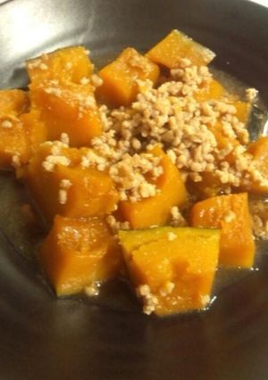 祖母の味＊かぼちゃのそぼろかけ-レシピのメイン写真