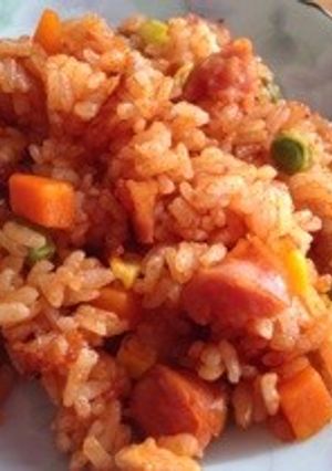 スイッチ1つ☆残りご飯でチキンライス-レシピのメイン写真