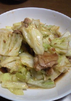 鶏ももとキャベツのにんにく醤油炒め-レシピのメイン写真
