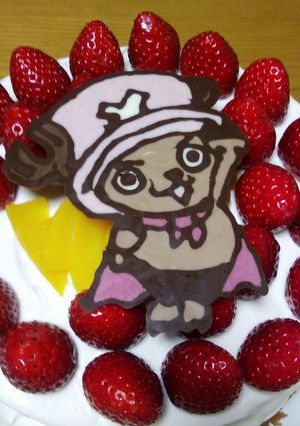 バースディケーキにチョコレートプレート☆-レシピのメイン写真