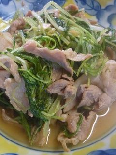 水菜と豚こま肉☆ガーリックポン酢炒め-レシピのメイン写真