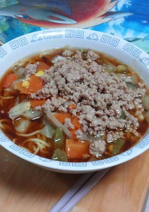 野菜を取ろう！肉野菜炒めラーメン-レシピのメイン写真