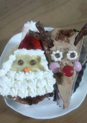 クリスマス☆市販のケーキがサンタに変身！-レシピのメイン写真