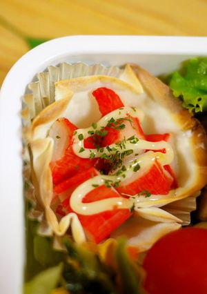 食べれるカップ？！のマヨカマのせ-レシピのメイン写真