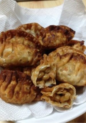 パリパリ納豆餃子！餃子の皮編(笑)-レシピのメイン写真