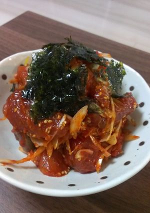 刺身の辛酢味噌和え(韓国風フェ)-レシピのメイン写真