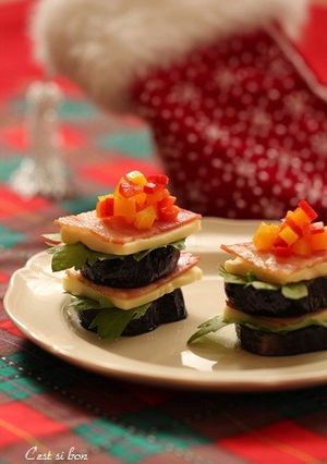 クリスマスに♪カラフルなすのミルフィーユ-レシピのメイン写真