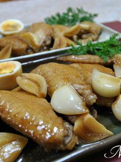 鶏手羽先とにんにくの煮物-レシピのメイン写真