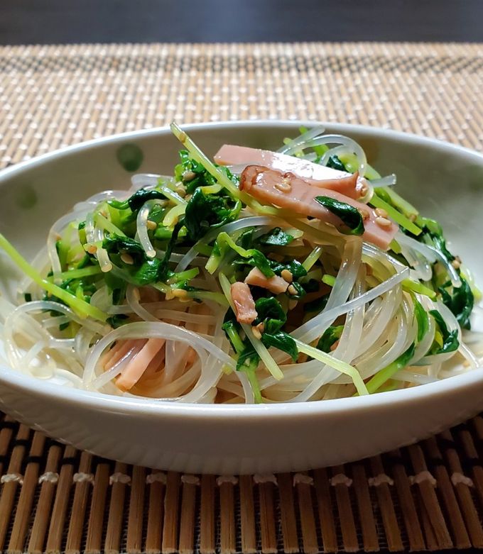 豆苗の春雨サラダ-レシピのメイン写真