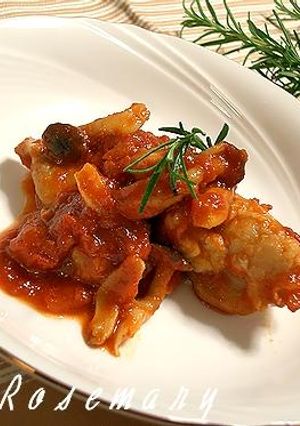 ことこと。 チキンとしめじのトマト煮込み-レシピのメイン写真