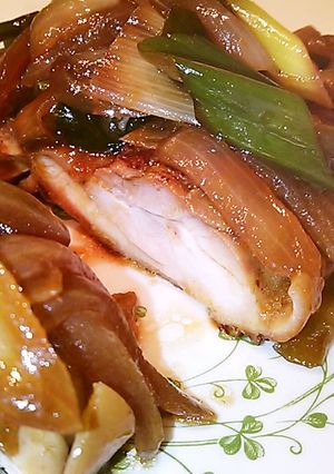 簡単☆ダブルねぎ乗せ鶏の照り焼き-レシピのメイン写真