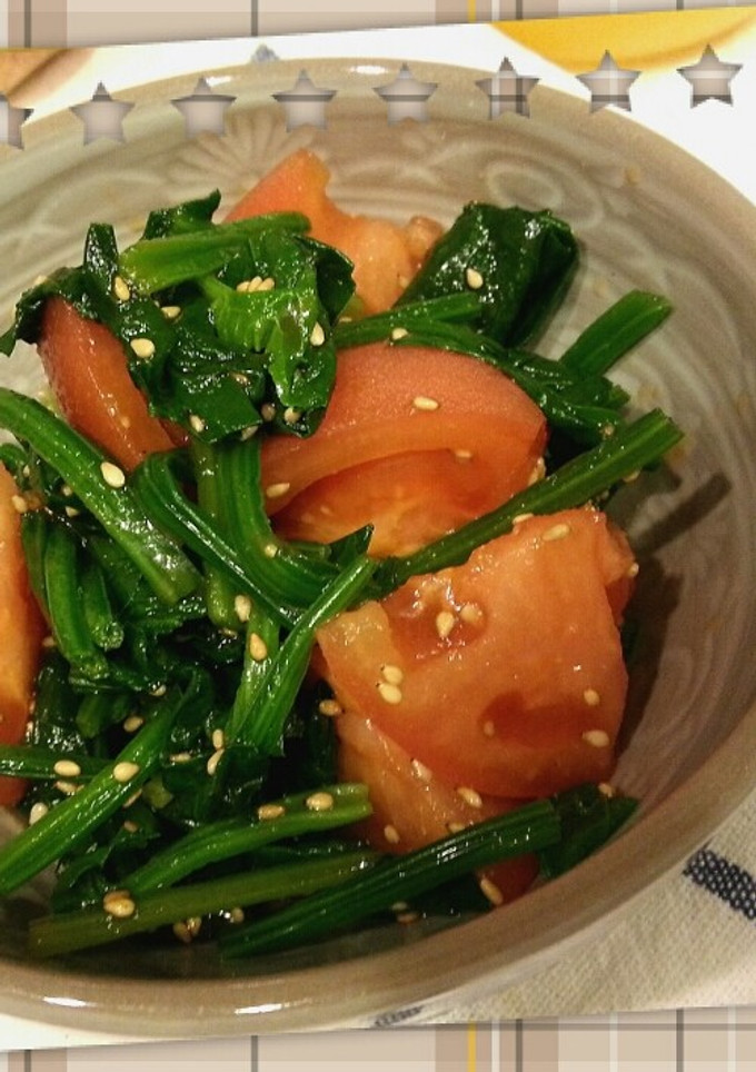 ほうれん草とトマトの中華和え-レシピのメイン写真