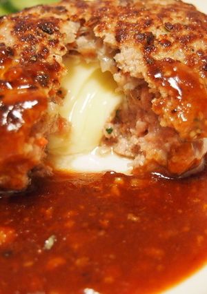 白和えチーズハンバーグ-レシピのメイン写真