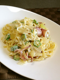 ホタルイカとオクラの塩ヨーグルトパスタ-レシピのメイン写真