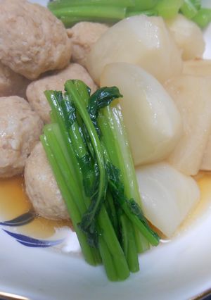 鶏肉団子とかぶの煮物-レシピのメイン写真