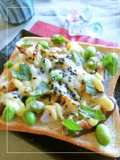 椎茸×玉葱の梅大葉わさびトースト-レシピのメイン写真