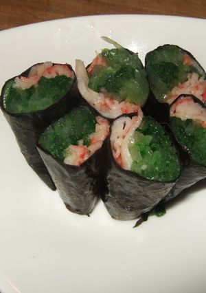 お弁当に水菜とかにかまのり巻き-レシピのメイン写真
