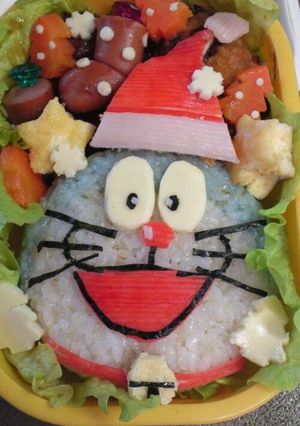 ドラえもんサンタ☆キャラ弁☆クリスマス-レシピのメイン写真
