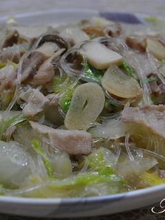 白菜と豚肉とにんにくの春雨煮-レシピのメイン写真