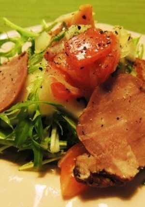 水菜とかぶのスモークタンサラダ-レシピのメイン写真