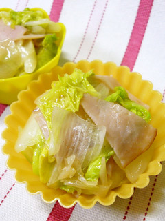 お弁当に♪白菜とハムのダシダバター炒め-レシピのメイン写真