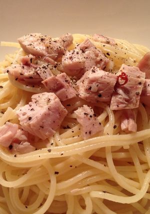 混ぜるだけ！スモークまぐろスパゲティー-レシピのメイン写真