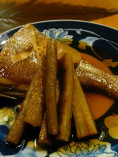 天然鯛とごぼうの煮付け-レシピのメイン写真