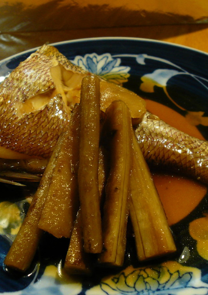 天然鯛とごぼうの煮付け-レシピのメイン写真