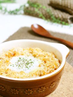 簡単ランチ*巣ごもり卵のケチャップライス-レシピのメイン写真